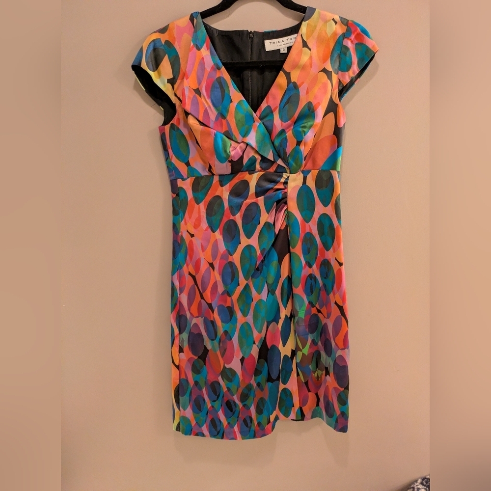 Trina Turk Silk Midi Dress 0 - Picture 1 of 11